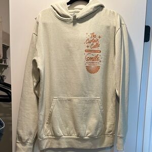 Zip a Dee Tees Taylor Swift Inspired Cream Hoodie with Orange Glitter Print